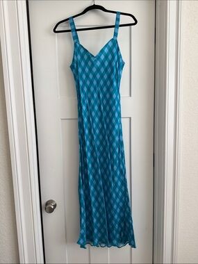 Jcrew plaid slip maxi dress